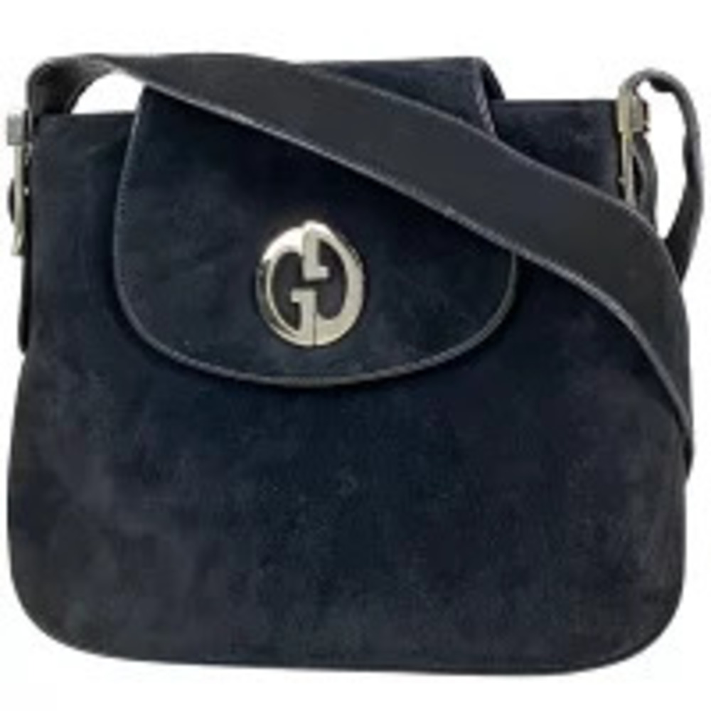 Gucci GG shoulder bag Hobo suede Navy Blue